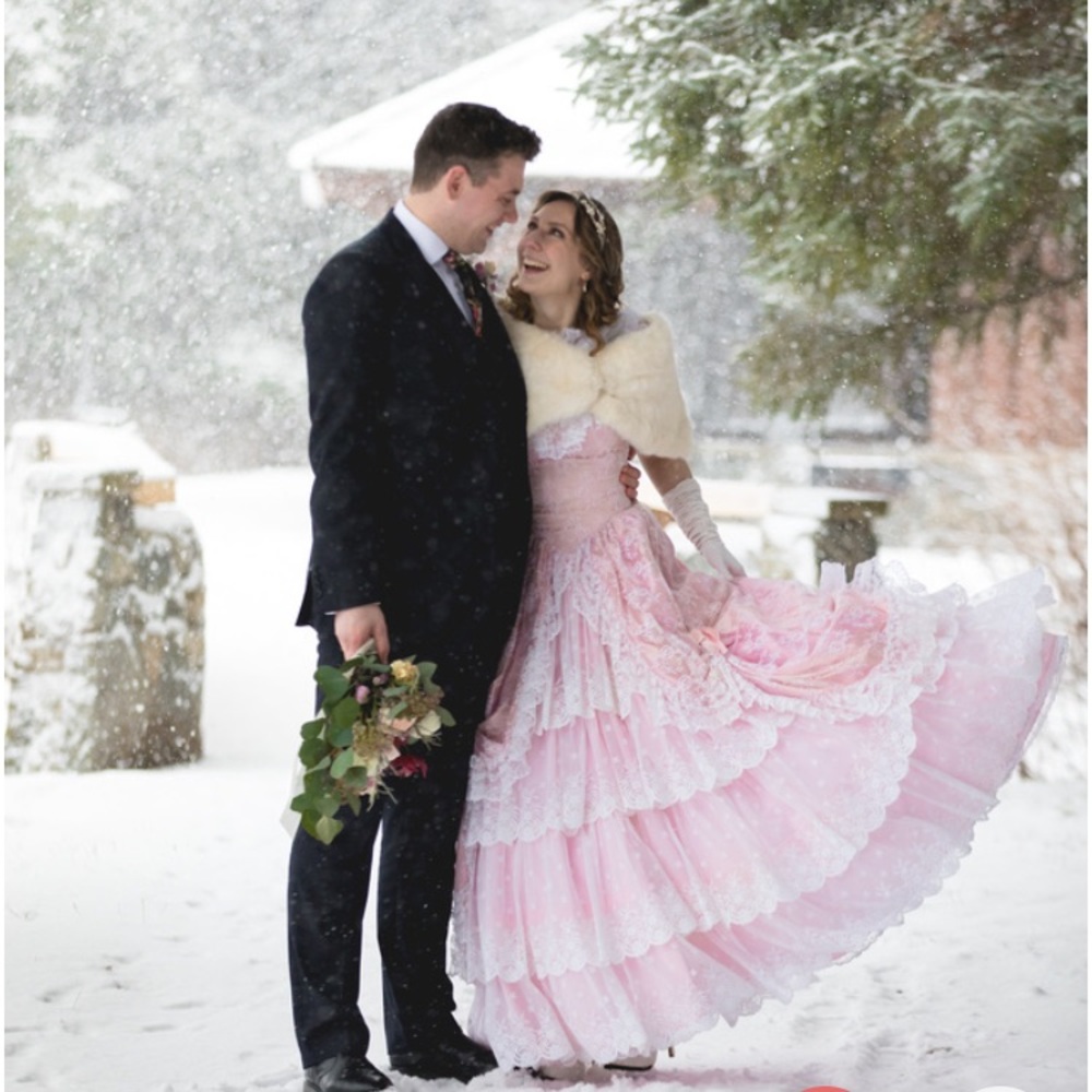 Extremely Rare! Vintage Blush pink ball gown - Picture 3 of 14